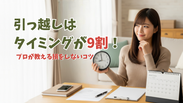 2025年版｜引っ越しタイミングの選び方と節約術を完全ガイド